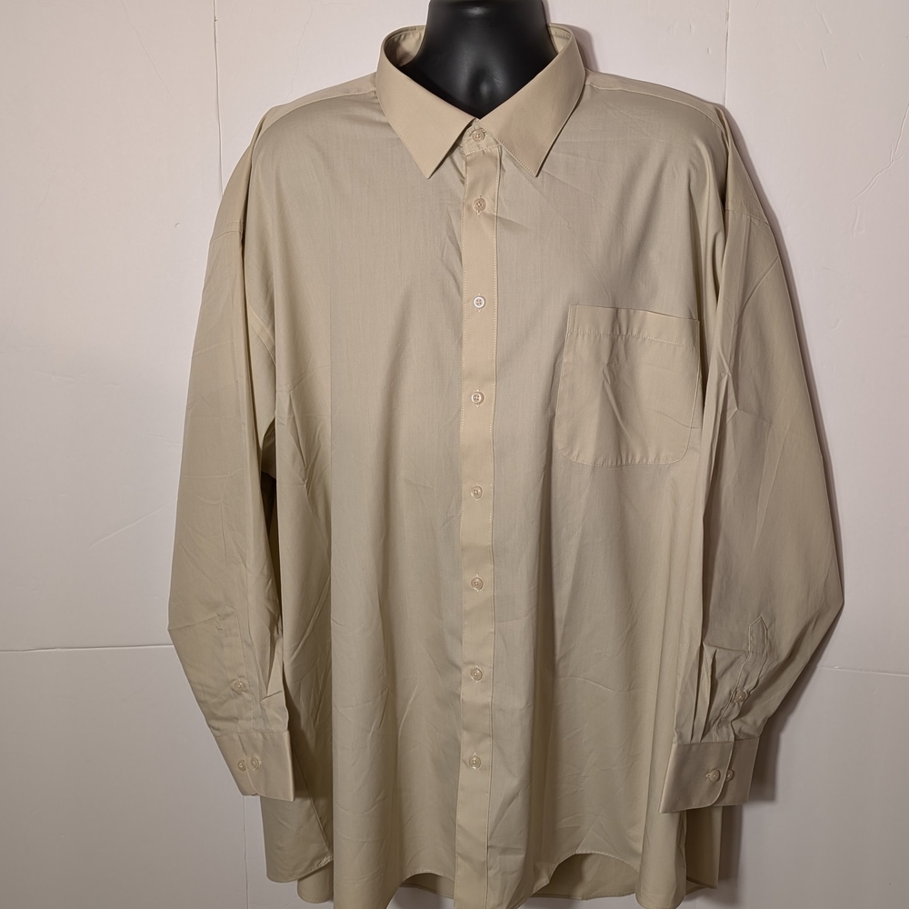 Giorgio Ferraro Men's Classic Beige Dress Shirt 3XL
